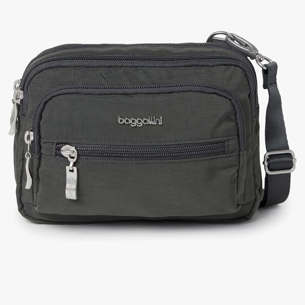 Baggallini Triple Zip Sm Convertible Crossbody Belt Bag Water-Resistant